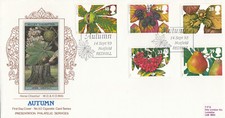 Autumn PPS Cigarettte Card FDC Nutfield Reddhill 1993 (109196)