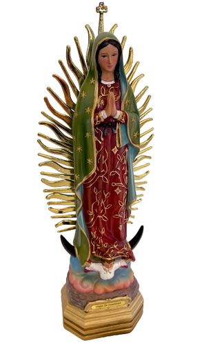 Virgen De Guadalupe 12" Resin Religious Figurine, New - Picture 4 of 4