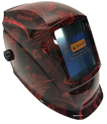 Hydro Dipped Welding Helmet AUTO DARK WHAM30 Series Red Grim Reaper
