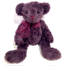 Russ Berrie Purple Bearberry Teddy Bear Plush Stuffed Animal Toy Pellets 14"