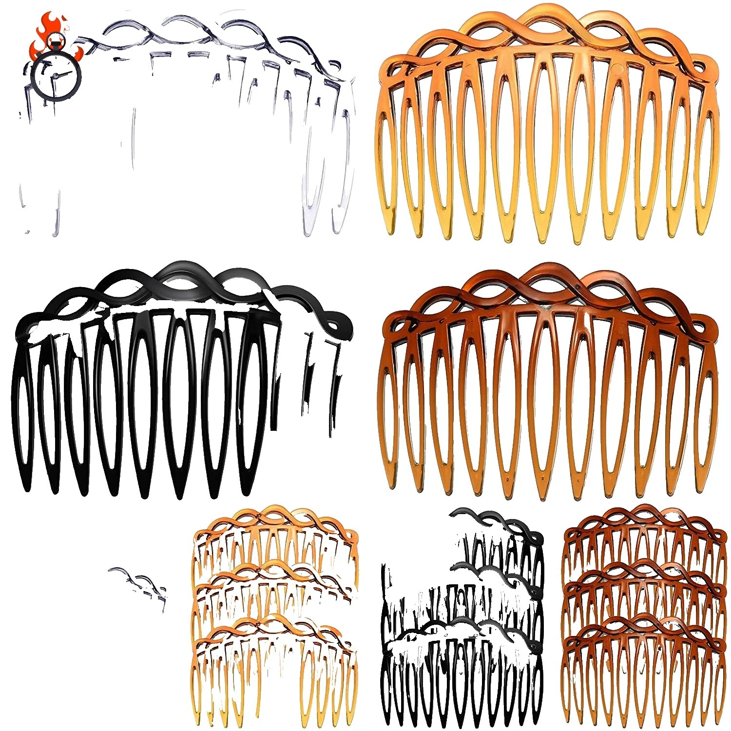 Peinetas Pelo negro de Poliéster para Mujer