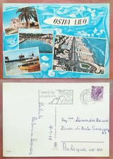 OSTIA LIDO - VEDUTE 1968 TRABOCCHI AEREA PISCINA KURSAAL CHIESA REGINA PACIS