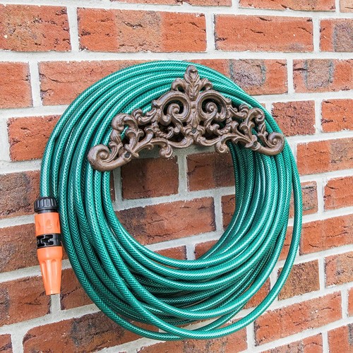Cast Iron Antique Design Wall Mounted Garden Hose Holder Stand Storage