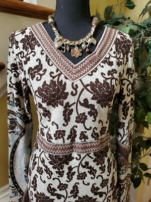 White Mark Naarah Embroidered Sweater Dress Medium