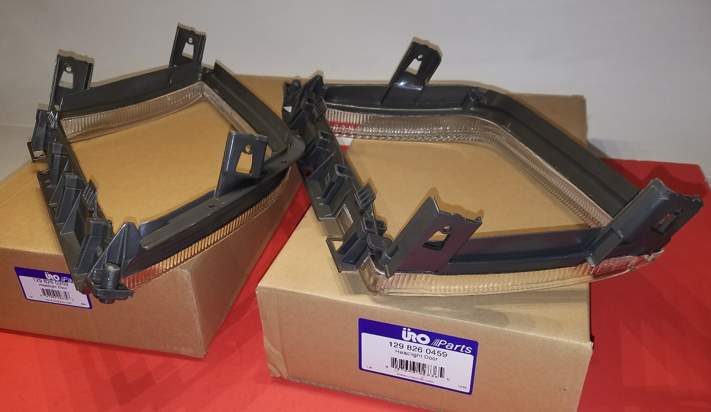 Headlight Door Trim Ring Set Of 2 Left & Right For Mercedes W129 Sl320 SL500 URO