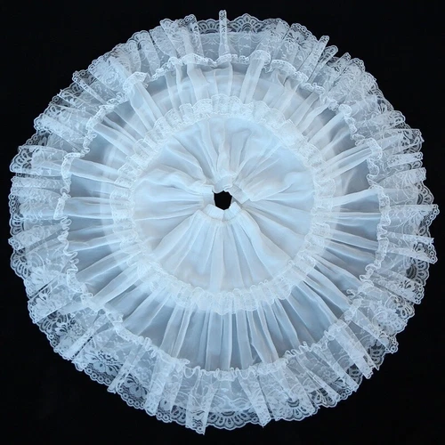 Damen Rüschen Lolita Rock Petticoat Reifrock Unterrock Spitze Cosplay Tüll süß - Bild 5 von 14