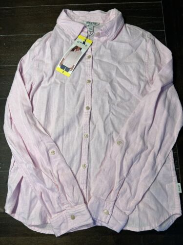 Sz S Small ORVIS Women’s Long Sleeve, Button Down, Linen Blend Blouse Top Shirt