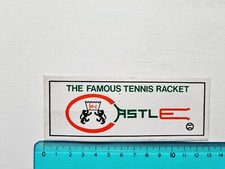 ADESIVO CASTLE THE FAMOUS TENNIS RACKET STICKER AUTOCOLLANT VINTAGE 80s ORIGINAL