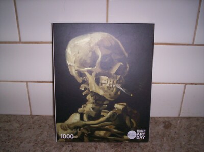 cigarette puzzle VAN GOGH SKULL BURNING CIGARETTE PUZZLE 1000 ART DAY!!