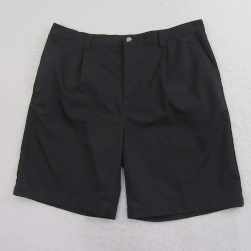Adidas Mens Golf Shorts 38 x 9 Black Athletic Performance Pocket Pleated