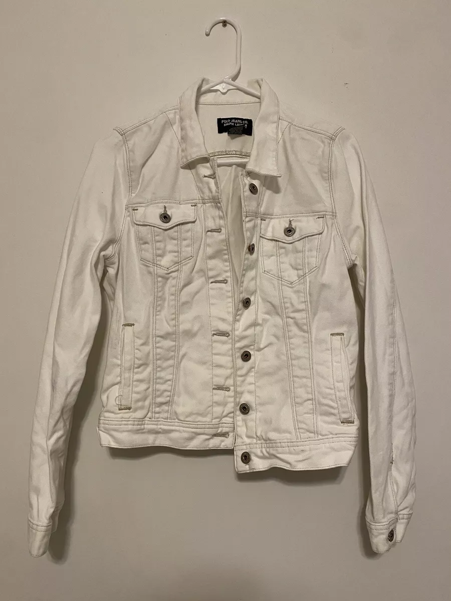 Ralph Lauren Polo Jean Co White Jean Jacket Size Medium eBay