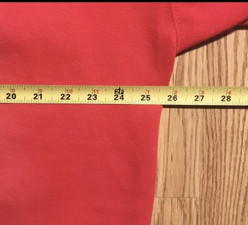 Vintage 90s Alstyle Mens XL Drawstring Hoodie Sweatshirt Blank Red Pullover - Picture 5 of 9