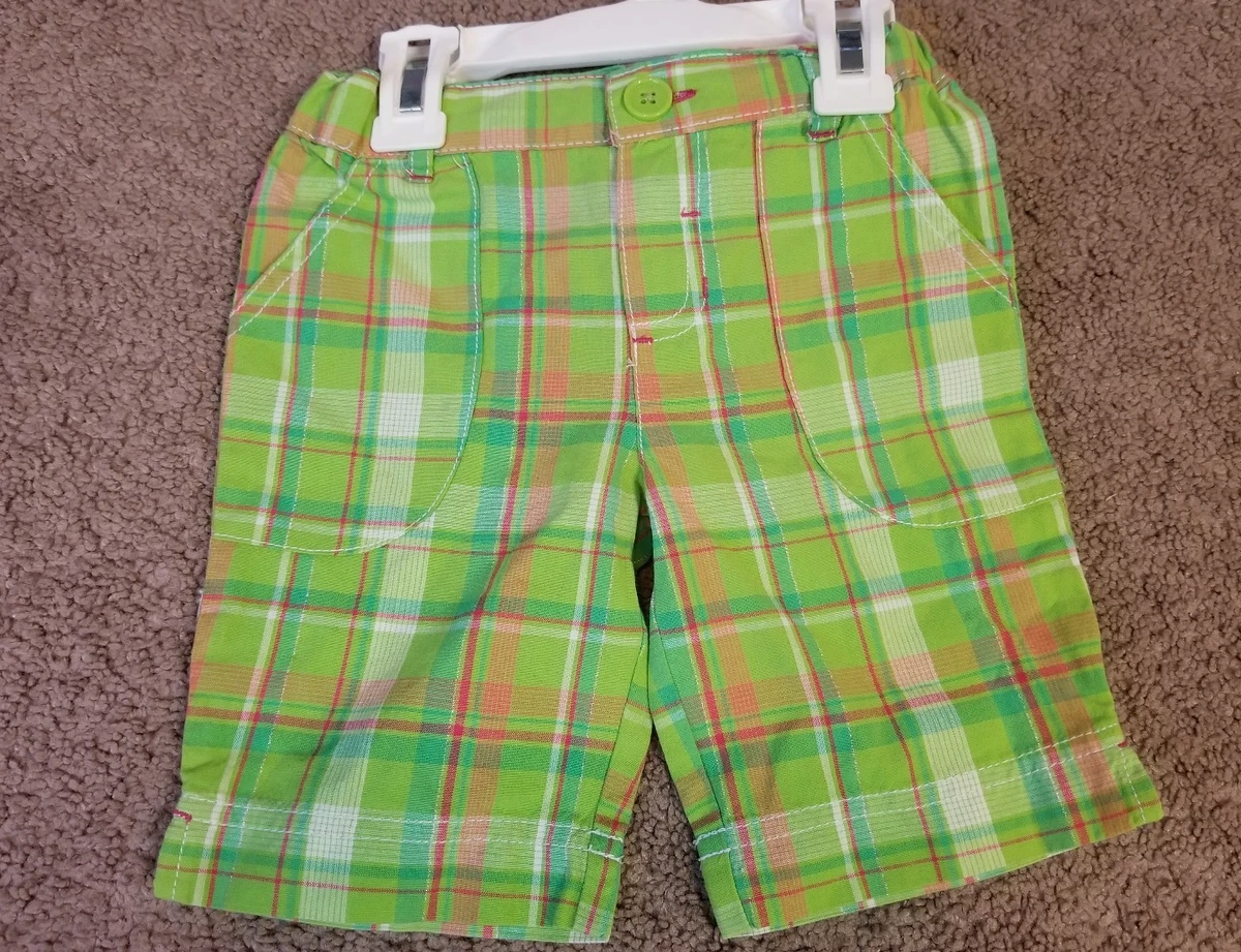 Arizona Girls Plaid Bermuda Shorts, Pink & Green, Sz. 3T