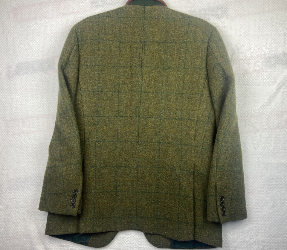 HARRIS TWEED Hand Woven 100 Pure New Wool Blazer Jacket eBay