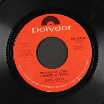 ISAAC HAYES Moonlight lovin’レコード プロモ ISAAC HAYES: moonlight lovin' (menage a trois / it's heaven