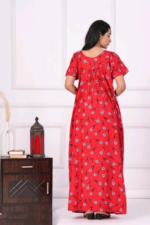 Indian Clothing Night Gown Sleepwear Cotton Printed Nighty Combo Dress For  Women