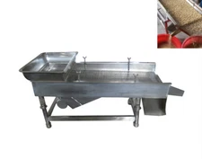 110V Stainless Steel Linear Vibrating Screen Shaker with 3mm Screen 1 Layer