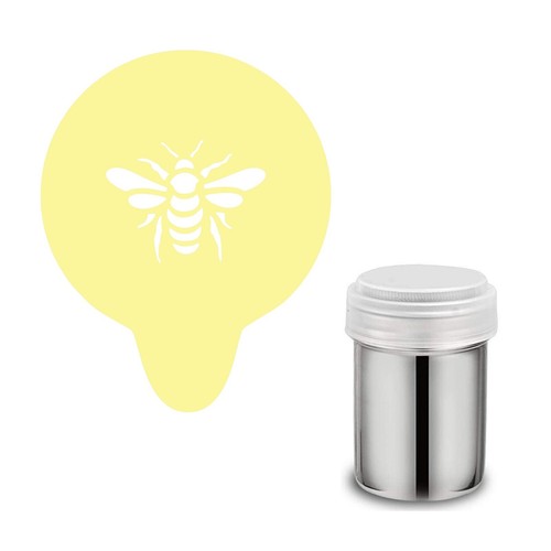 Bee Coffee Stencil Reusable Acrylic Gift Home Baking Icing Pastry Honey Bumble - Picture 16 of 17
