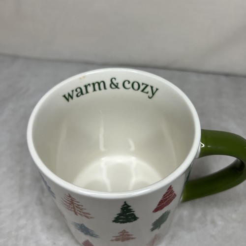 Multi-Color Christmas Tree Stoneware Coffee Mug 14oz Threshold ‘Warm & Cozy’ - Picture 6 of 8