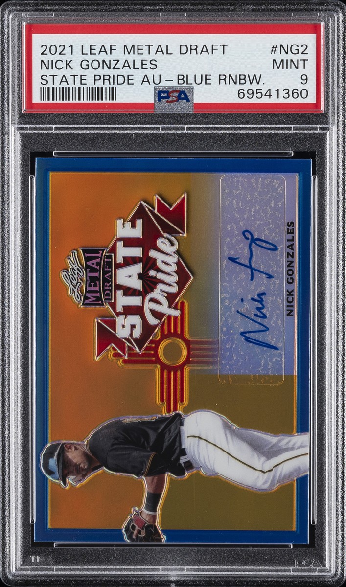 2021 LEAF METAL DRAFT STATE PRIDE AUTOS #NG2 NICK GONZALES