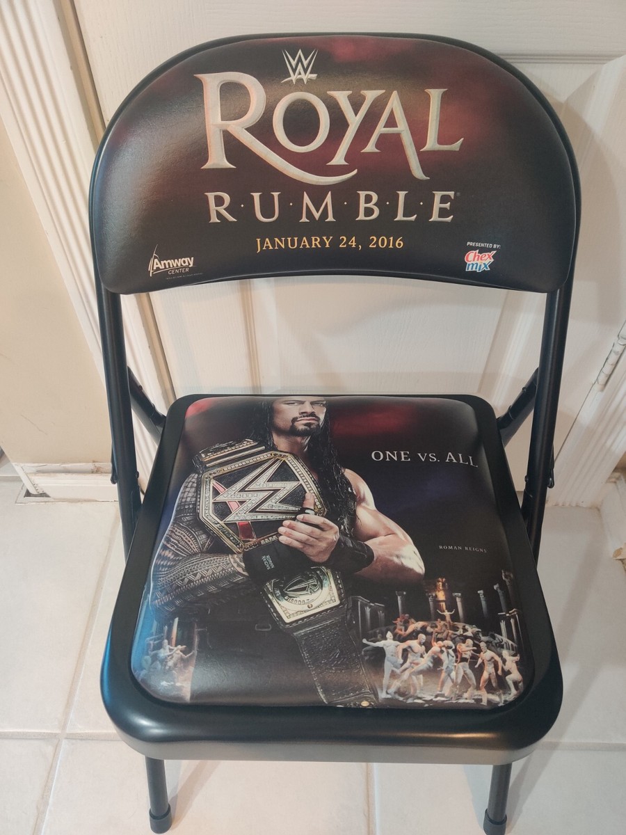 WWE 2016 Royal Rumble PPV Ringside Event Chair Roman Reigns ONE VS