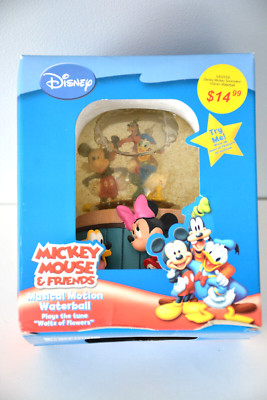 Kcare Disney Mickey Mouse & Friends Musical Motion Snow Water Globe NEW