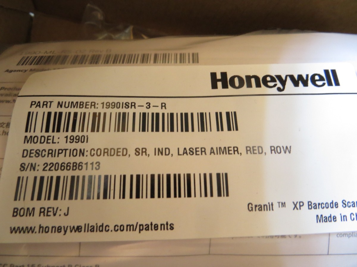 Honeywell - P/N: 1990ISR-3USB-R Model: 1990i (Barcode Scanner) | eBay