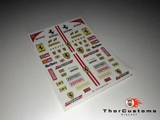 Ferrari, for Hot Wheels, Matchbox - Water-Slide Decals clear 1/64 scale