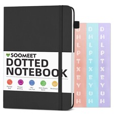 A5 Bullet Dotted Journal Notebook Hardcover Writing 100 Gsm Thick