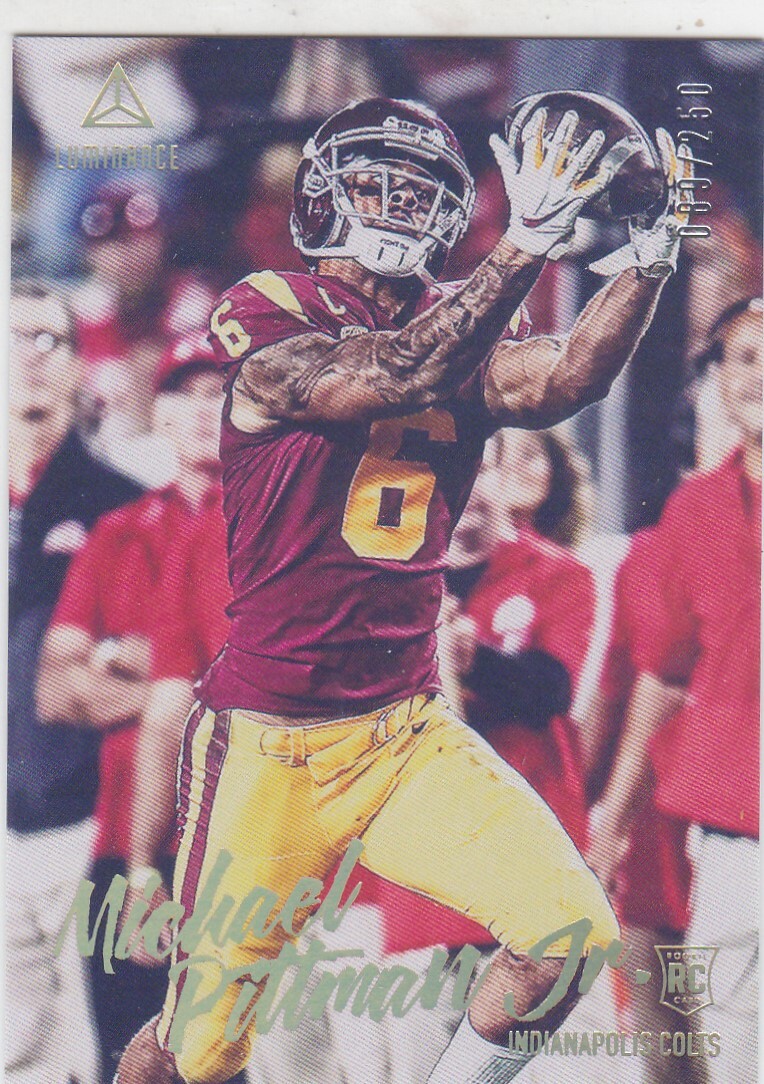 MICHAEL PITTMAN JR. 2020 PANINI LUMINANCE GOLD PARALLEL RC #089/250 #127 COLTS