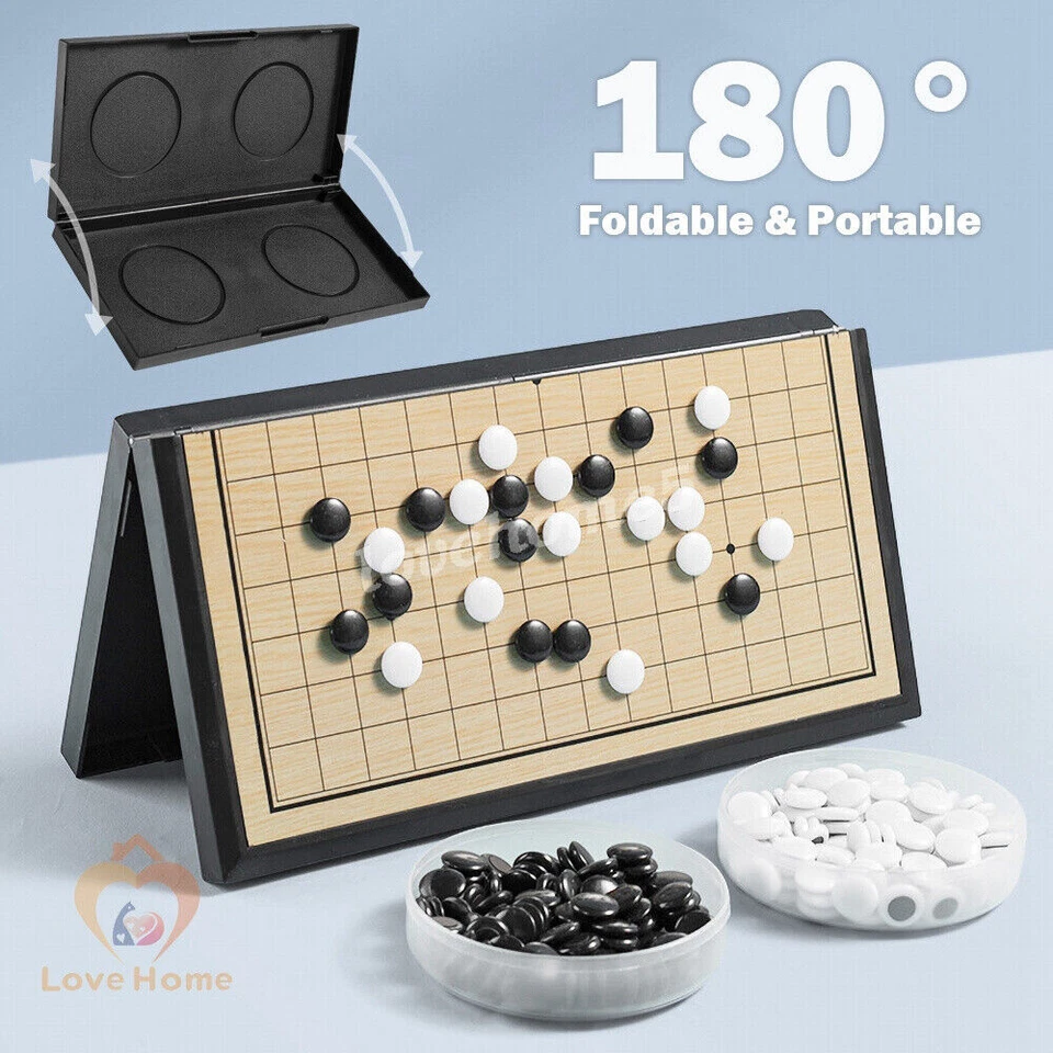 Magnetic Go-Game Set Travel Foldable Board Game Weiqi for Beginner Kids Adults - Image 4 of 4