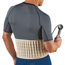 Hammacher Lumbar Back Disc Decompression Traction Belt inflatable Air support XL