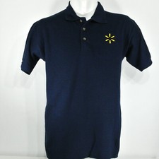 WALMART Spark Associate Employee Uniform Polo Shirt Navy Blue Size M Medium NEW