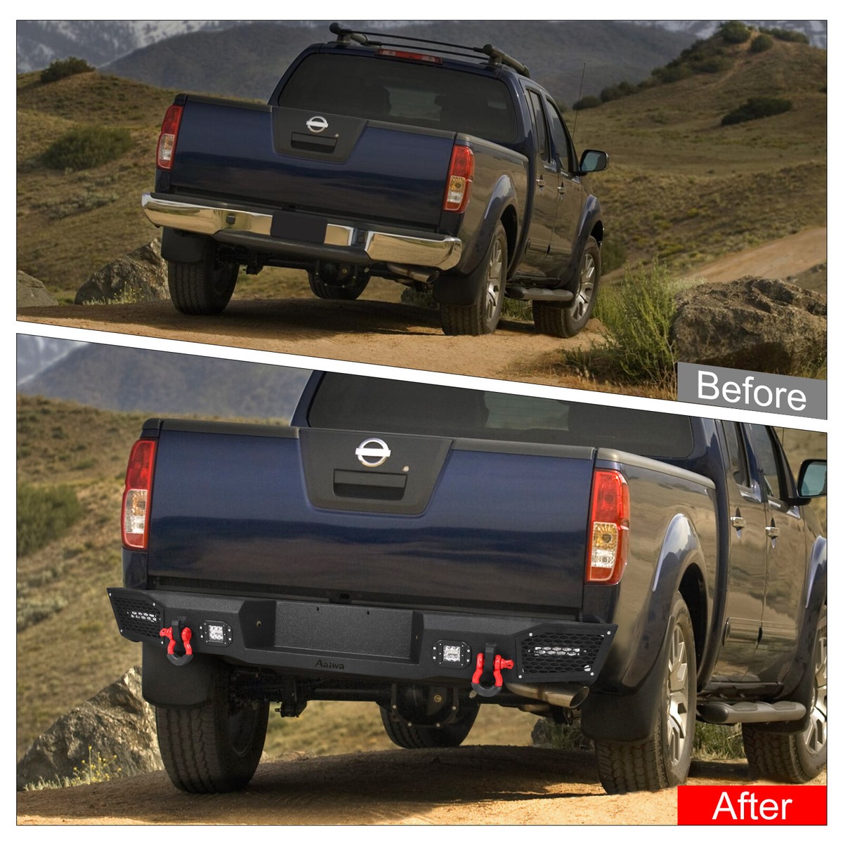 For 2005-2021 2022 Nissan Frontier Steel Front Rear Bumper W/Winch