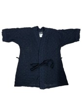 Vintage Rich s Sportswear Open Knit Cardigan Wrap Navy Blue Made in USA Medium