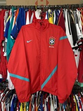 BRAZIL 2012 2013 OLYMPIC GAMES FOOTBALL SOCCER JACKET NIKE sz L MEN RED
