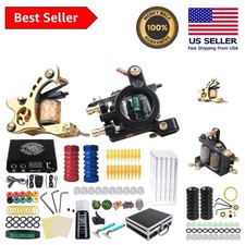 All-in-One Tattoo Starter Kit: 2 Pro Machines, Power Supply Supplies Included