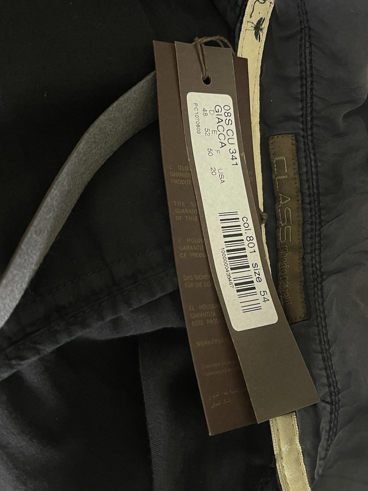 Vintage Class Roberto Cavalli Men’s Jacket IT 54 Cotton Silk Black $960 image 9