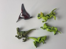 Lego Dinosaurs Minifigures - 5 Figures - Some Missing Heads - Green Dark Green