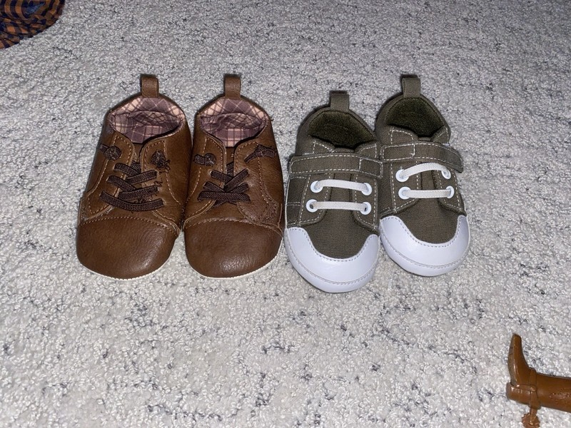 Baby Boys Lot Of 2 Pairs Of Shoes. Size 3 Infant