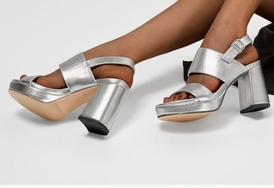 Gr.US.9.5 Heuivzar-Sandalen mit Blockabsatz,Offener Zehenbereich,Knöchelriemen