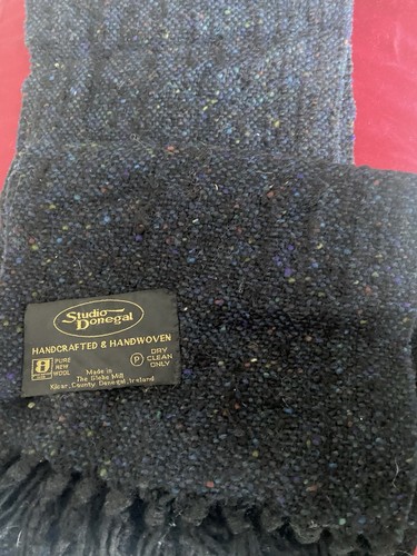 Studio DONEGAL Hand Woven Blue Grey 100% Wool Color Specs