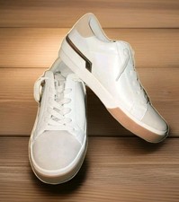 DV Dolce Vita Harryson White Taupe Terrycloth Interior Sneakers women sz 9