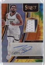 2021 Panini Select Memorabilia Tie-Dye Prizm 8/25 Tyus Jones #AM-TYJ Auto 10q3
