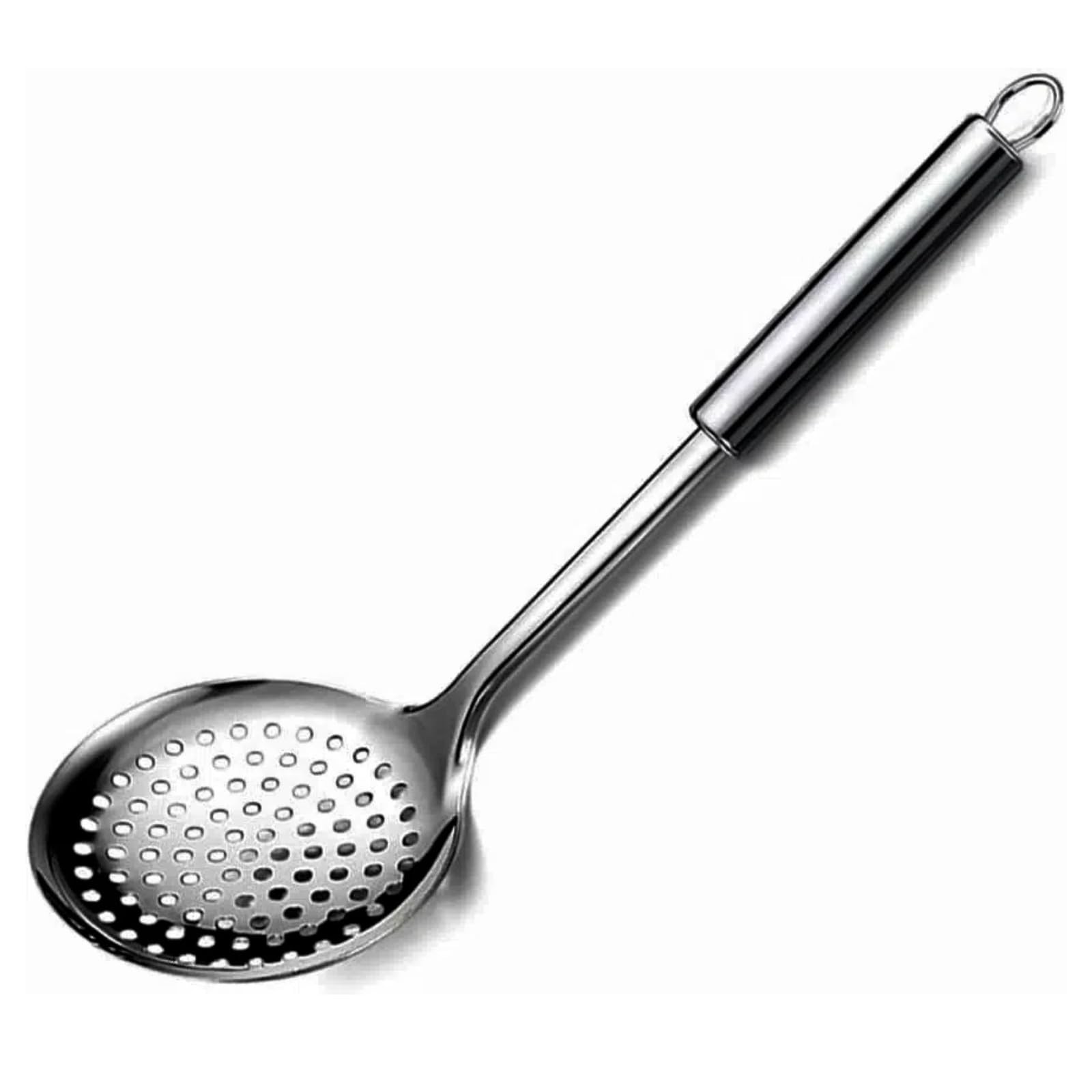 Cyoufine 13.2" Stainless Steel Cooking Skimmer Spoon Metal 13.2 inch, Silver