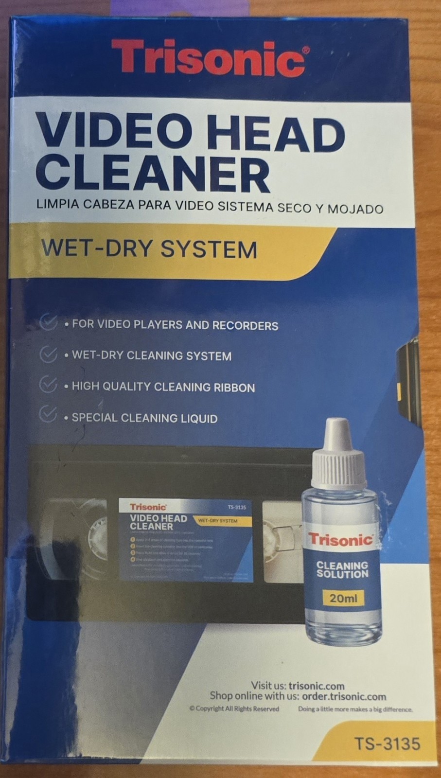Video Head Cleaner For VHS VCR Player Recorder NEW FAST FREE SHIPPING