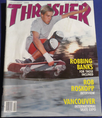 THRASHER MAGAZINE  DECEMBER 1986  ROB ROSKOPP  JOHN LUCERO  PUSHEAD VINTAGE