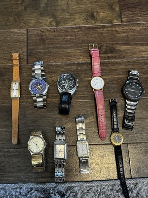 Lot of (9)~  ASSORTED MIXED WATCHES Seiko, George Etc
