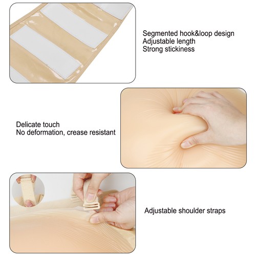 Skin Color 2-3 Months Silicone Fake Pregnancy Belly Soft Elastic Artificial - Picture 17 of 22