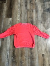Aerie Tr s Chic Sweatshirt Size XS Pink Heart Embroidery Pullover